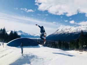 Alyeska Snowboarder Trick