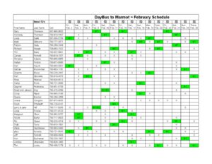 February 2024 Tour Director Schedule pdf