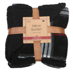 Black and white blanket