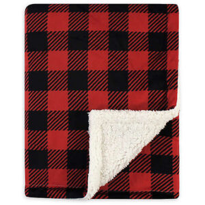 Buffalo Check Throw Blanket with Faux Sherpa Lining 02