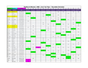 December 2024 Tour Director Schedule pdf