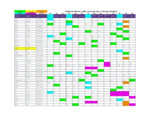 February 2025 Tour Director Schedule 1 pdf