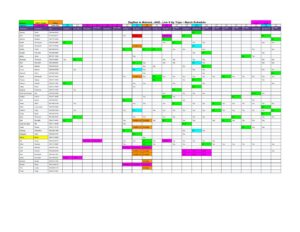 March 2025 Tour Director Schedule pdf