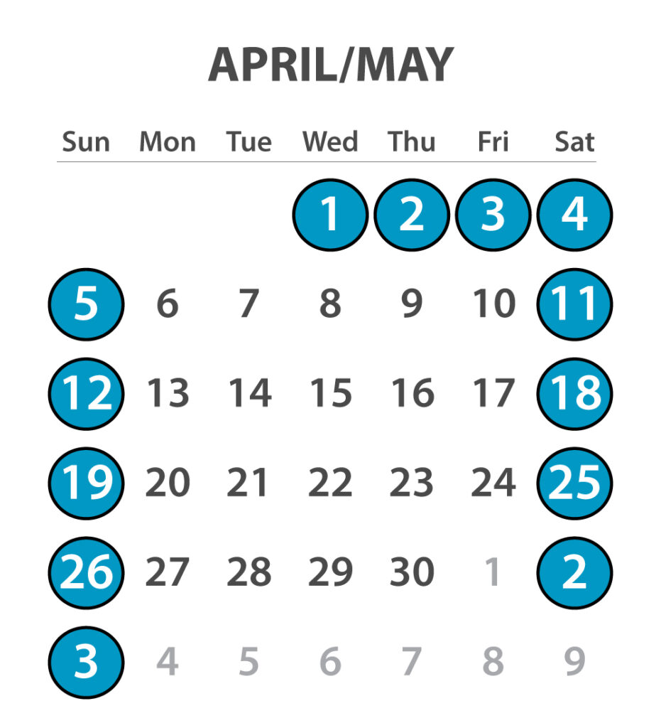 Daybus Schedule 2025 26 APRIL MAY